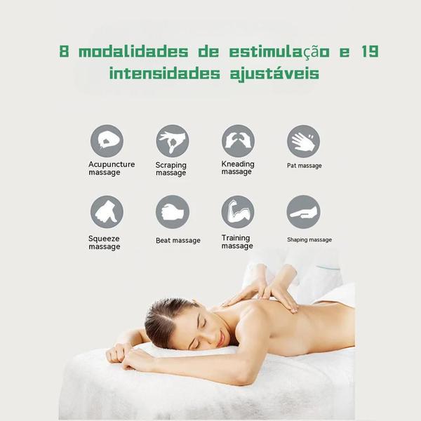 Imagem de Mini Massageador Elétrico Portátil Cervical EMS Alivia Dores Corpo Pescoço Muscular