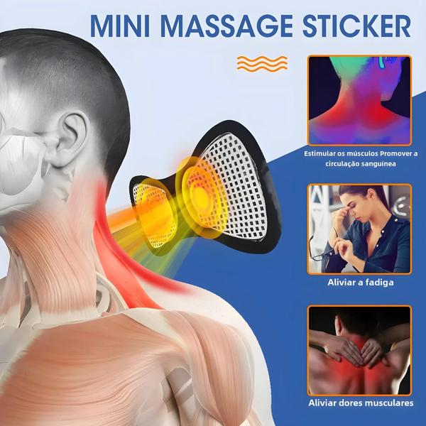 Imagem de Mini Massageador Elétrico Portátil para Pescoço - 8 Modos de Descompressão Muscular