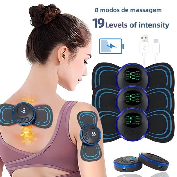 Imagem de Mini Massageador Elétrico Portátil para Pescoço - 8 Modos de Descompressão Muscular