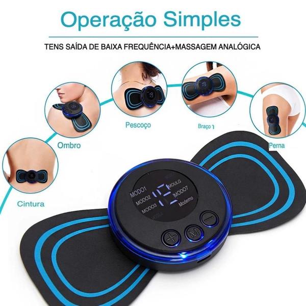 Imagem de Mini Massageador Elétrico Portátil Recarregável Alivio Dor