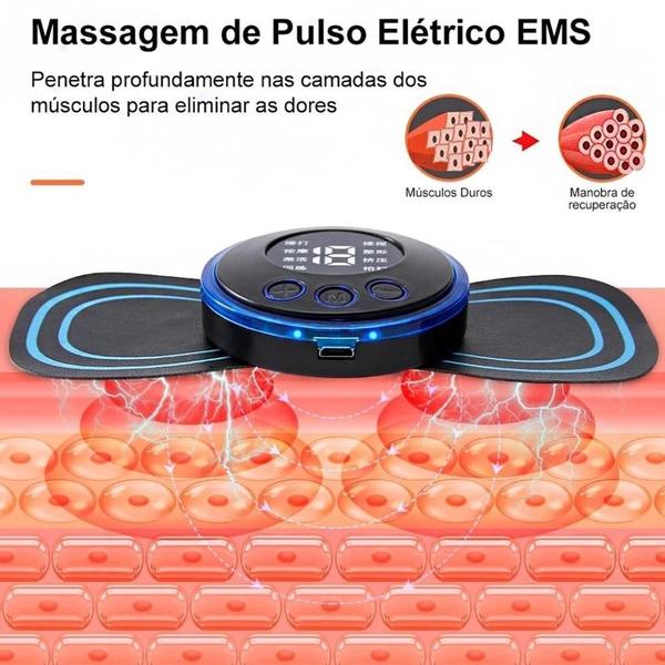 Imagem de Mini Massageador Elétrico Portátil Recarregável Alivio Dor