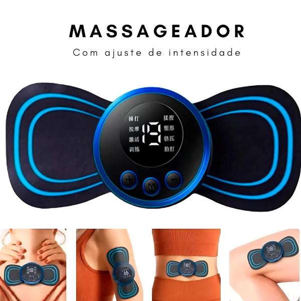 Imagem de Mini Massageador Elétrico Recarregável Portátil Massagem Corporal Cervical 