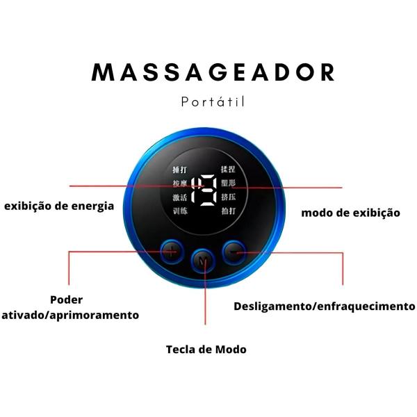 Imagem de Mini Massageador Elétrico Recarregável Portátil Massagem Corporal Cervical 