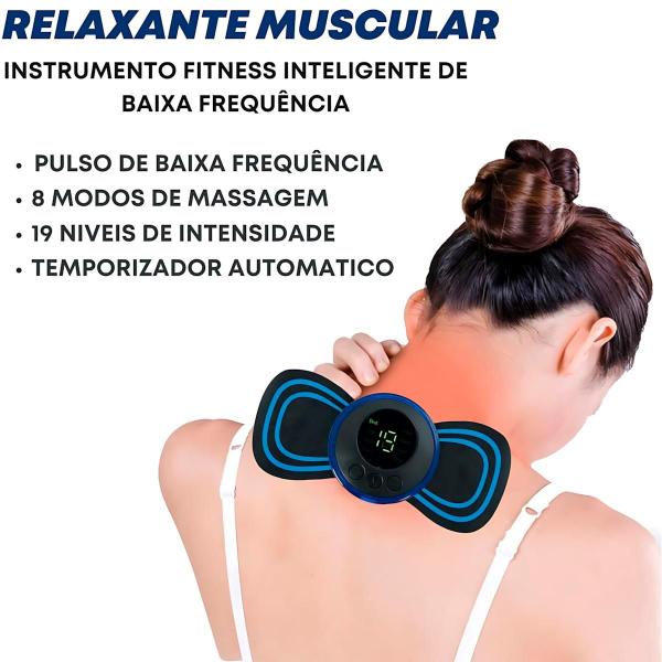 Imagem de Mini Massageador Elétrico Recarregável Portátil Massagem Corporal Cervical 