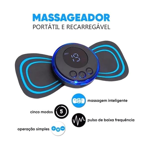 Mini Massageador Portátil Bivolt Com Controle Remoto - Utimix Imagem de Mini Massageador Portátil Bivolt Com Controle Remoto