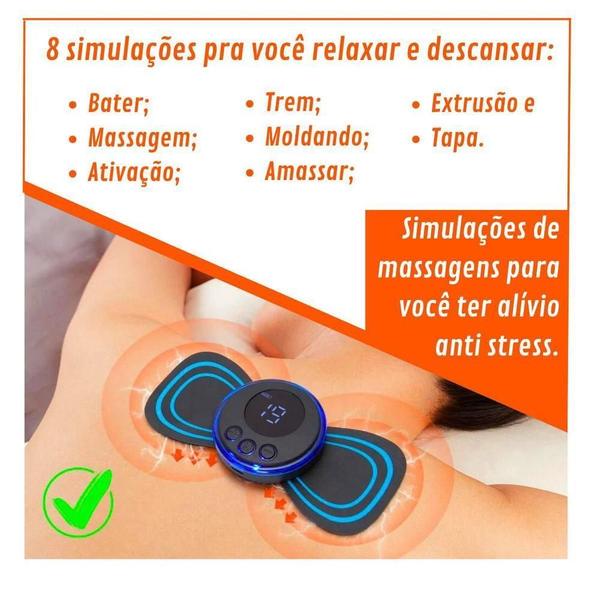 Imagem de Mini Massageador Portátil Ems Recarregável Choque Relaxante