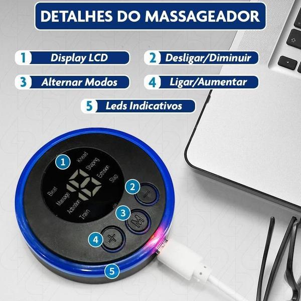 Mini Massageador Portátil Recarregável Dor Pescoço Coluna - Shopbr Imagem de Mini Massageador Portátil Recarregável Dor Pescoço Coluna