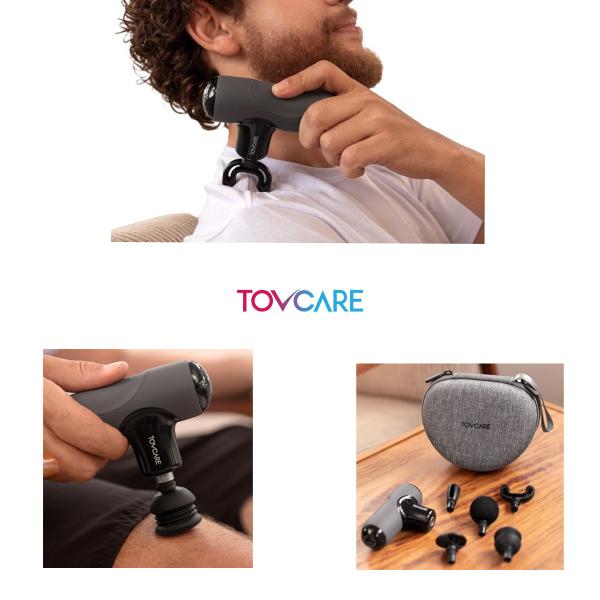 Imagem de Mini Massageador Portátil Sem Fio Com 5 Acessórios Tovcare