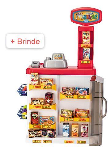 Imagem de Mini Mercadinho Infantil Market Magic Toys Feirinha Vermelho