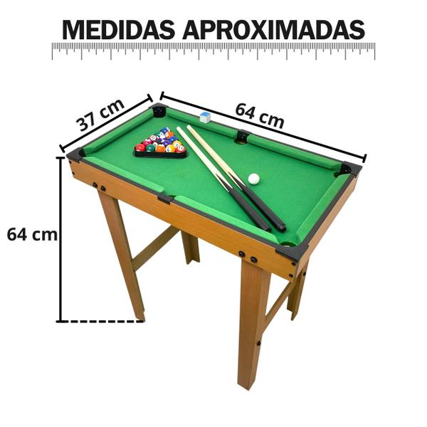 Imagem de Mini Mesa De Bilhar Com Pé Snooker Sinuca Para Crianças