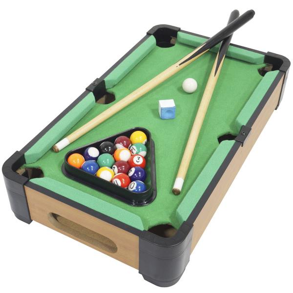 Imagem de Mini Mesa de Sinuca Bilhar Snooker Infantil Portátil 2 Tacos 16 Bolas Triângulo Giz Brinqway BW-116