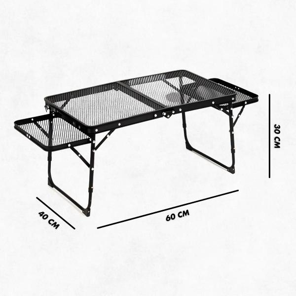 Imagem de Mini Mesa Dobrável Preta Para Acampamento ao Ar Livre  Portá