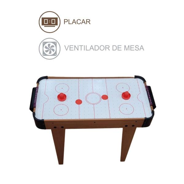 Imagem de Mini Mesa Infantil Game Air Hockey Placar Mdf Ventilada Gol