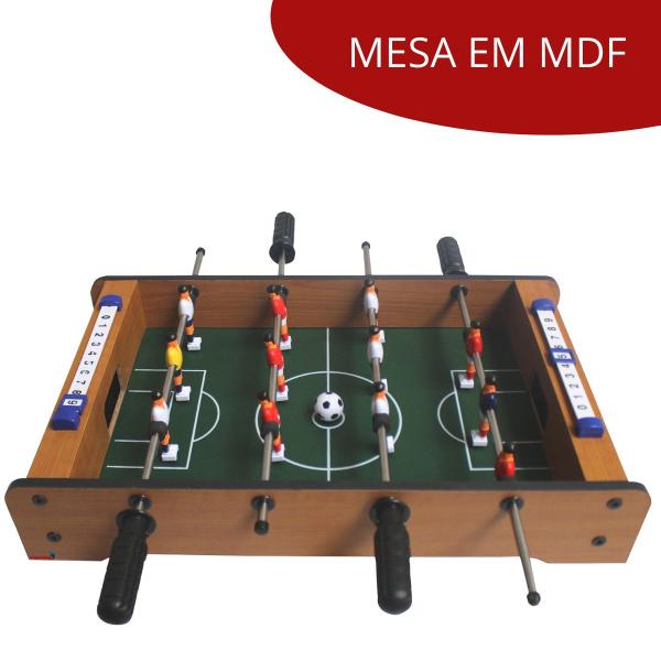 Imagem de Mini Mesa Pebolim Brinquedo Infantil Com Bolinhas E Marcador