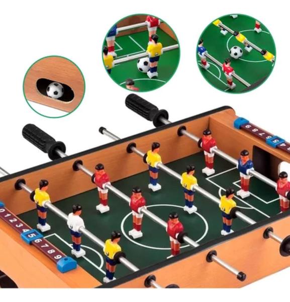 Imagem de Mini Mesa Pebolim Infantil Jogo De Futebol 18 Jogadores