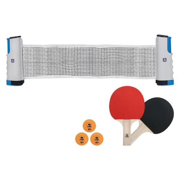 Imagem de Mini Mesa Ping-Pong Portátil Com Rede 2 Raquetes E 3 Bolinha