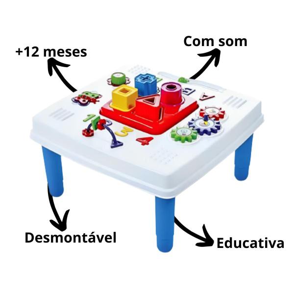 Imagem de Mini Mesinha Educativa Infantil Didatica Atividade Encaixa