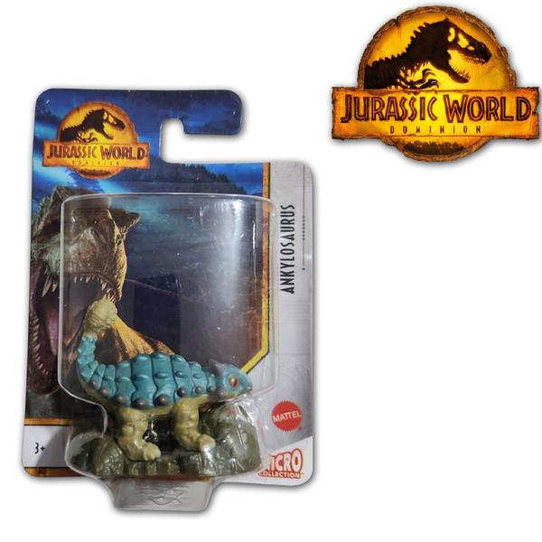 Imagem de Mini Micro Bonecos Coleção Dinossauros Jurassic World Mattel Ankylosaurus Cód. 2103