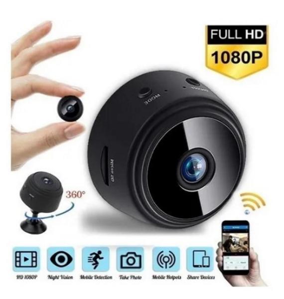 Imagem de Mini Micro Camera Ip Espiã Wifi Full Hd Segurança Visão Noturna C/gravador De Voz