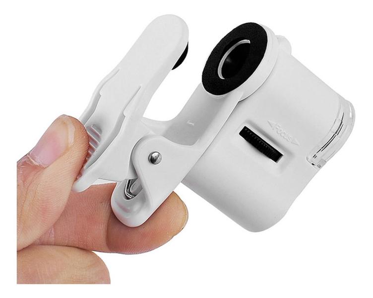 Mini Microscópio Lupa Portátil Câmera Zoom Celular Led 60x - Lupa