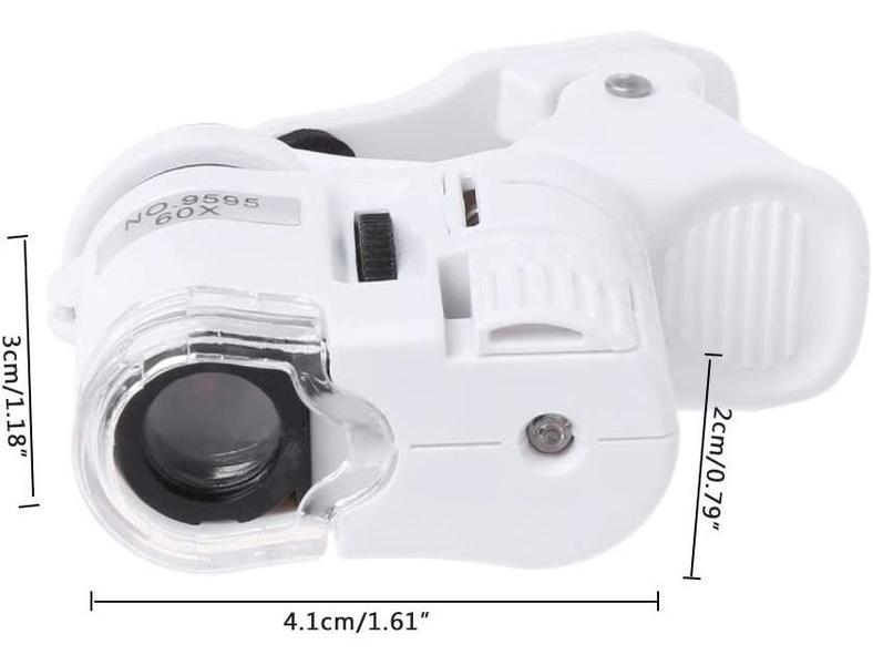 【新品】LYCOPRO SMART MINI Mini Microscópio Lupa Portátil Câmera Zoom Celular Led 60x - Lupa