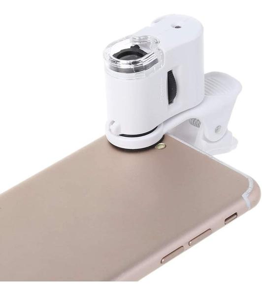 Mini Microscópio Lupa Portátil Câmera Zoom Celular Led 60x - Lupa