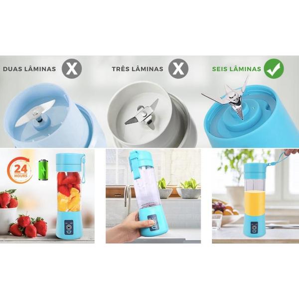 Mini Mixer Liquidificador Portátil Sucos Shakes Recarregável - Knup Imagem de Mini Mixer Liquidificador Portátil Sucos Shakes Recarregável