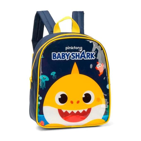 Imagem de Mini Mochila Costas Baby Shark Amarelo Luxcel