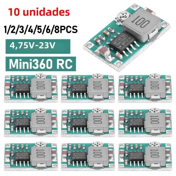 Imagem de Mini Módulo De Avião RC 360 2A Conversor Abaixador 4,75V-23V Para 1V-17V 17x11x4mm LM2596