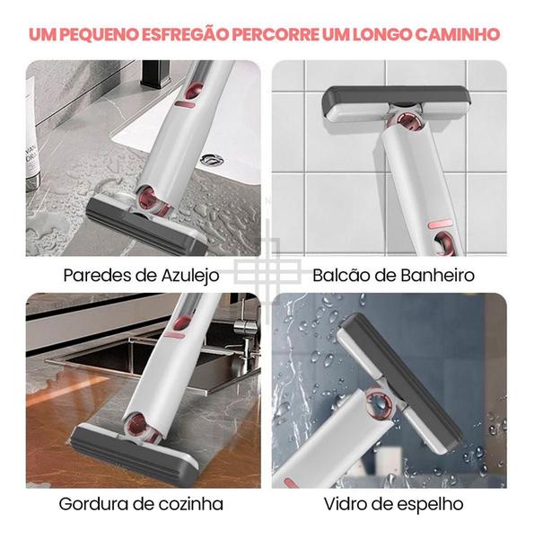 Imagem de Mini Mop Esfregão Limpeza Multifuncional Retrátil Portátil