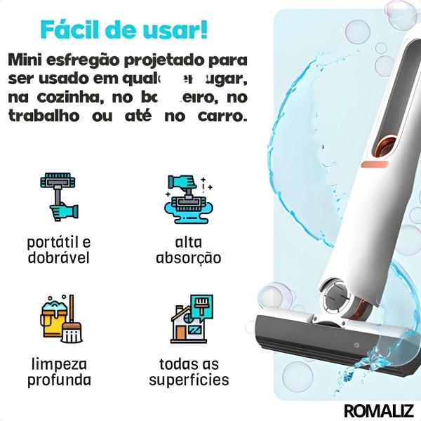 Imagem de Mini Mop Limpa Tudo Doméstico Prático e Eficiente