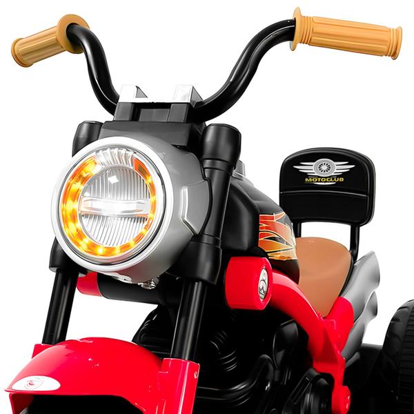 Imagem de Mini Moto Chopper Elétrica 6V Infantil Motinha Vermelha Para Crianças  - Unitoys