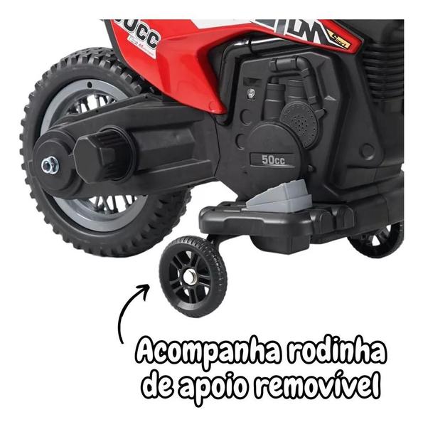 Imagem de Mini Moto Cross Elétrica Infantil 6v Passeio Importway Azul ou Vermelha