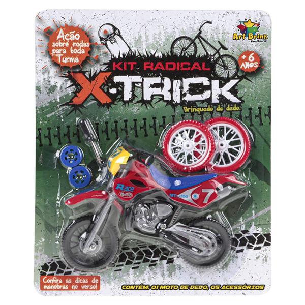 Imagem de Mini Moto de Dedo X-Trick Radical De Brinquedo C/ Acessórios - Art Brink