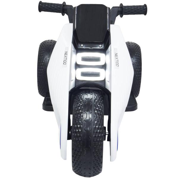 Imagem de Mini Moto Elétrica 6V Triciclo Futurista Criança Infantil Led Som Usb Branco Brinqway Bw-223 Bivolt