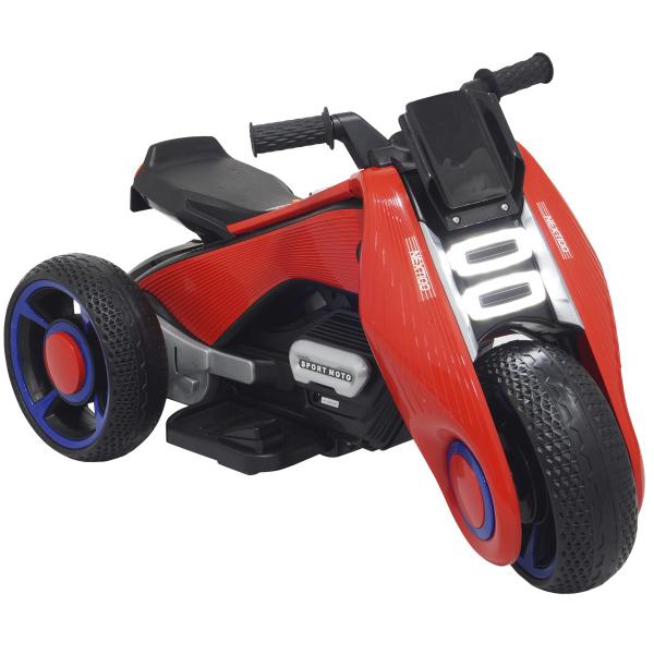 Mini Moto Elétrica 6V Triciclo Futurista Criança Infantil Led Som Usb Vemelho Brinqway Bw-223 Bivolt Imagem de Mini Moto Elétrica 6V Triciclo Futurista Criança Infantil Led Som Usb Vemelho Brinqway Bw-223 Bivolt