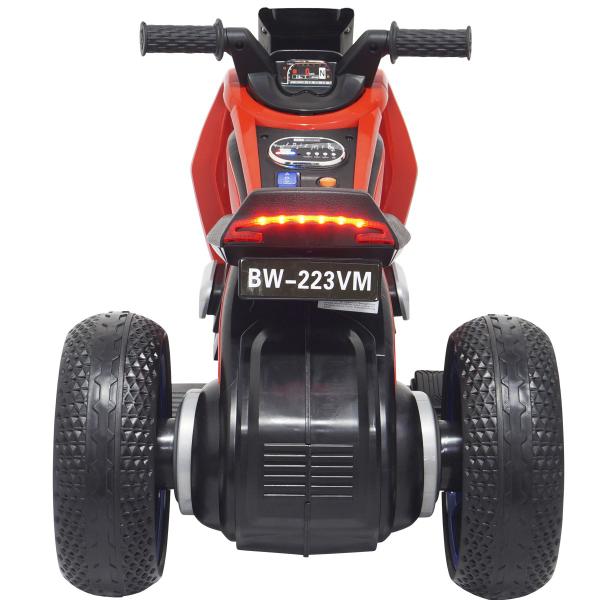 Mini Moto Elétrica 6V Triciclo Futurista Criança Infantil Led Som Usb Vemelho Brinqway Bw-223 Bivolt Imagem de Mini Moto Elétrica 6V Triciclo Futurista Criança Infantil Led Som Usb Vemelho Brinqway Bw-223 Bivolt