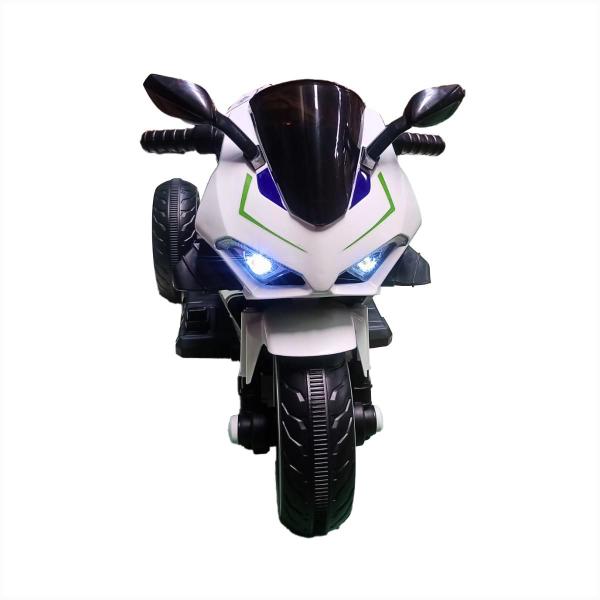 Imagem de Mini Moto Eletrica Branco Aceleração Pedal Recarregável Led