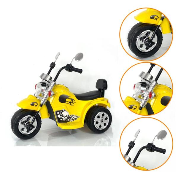 Imagem de Mini Moto Elétrica Infantil 6v Amarela Zippy Toys