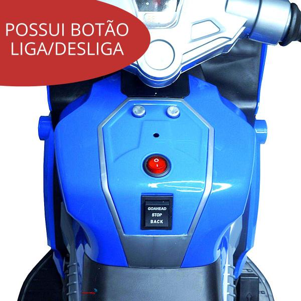 Imagem de Mini Moto Elétrica Infantil BMW K1200 Azul com Carregador Bivolt