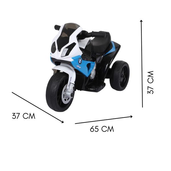 Imagem de Mini Moto Elétrica Infantil Bmw S1000rr Azul Som Luz Criança