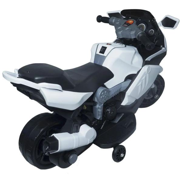 Imagem de Mini Moto Elétrica Infantil Criança 6v Até 25 Kg Inmetro Branco