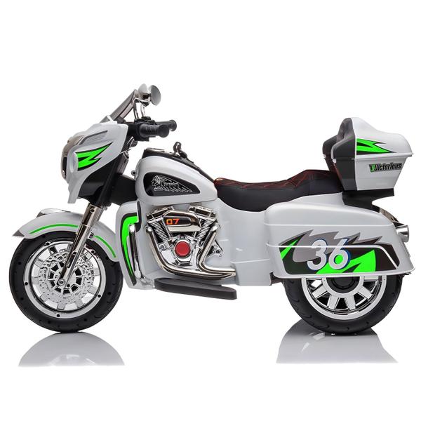 Mini Moto Elétrica Infantil Motorizada Bateria 12V Custom Cinza Player MP3 Bluetooth Bang Toys Imagem de Mini Moto Elétrica Infantil Motorizada Bateria 12V Custom Cinza Player MP3 Bluetooth Bang Toys