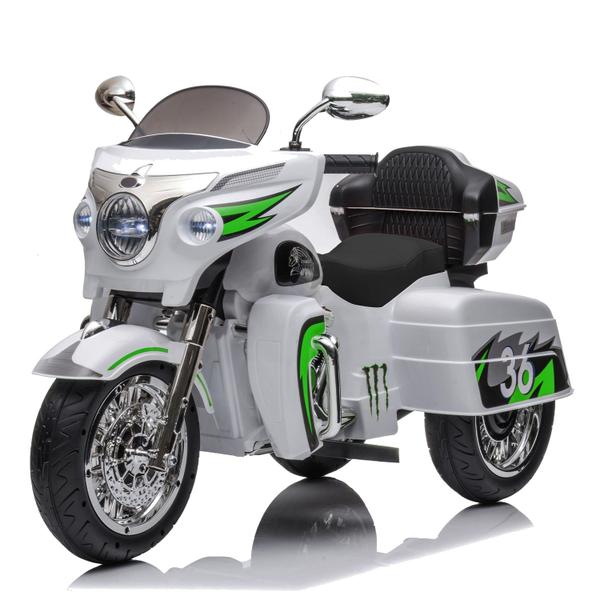 Mini Moto Elétrica Infantil Motorizada Bateria 12V Custom Cinza Player MP3 Bluetooth Bang Toys Imagem de Mini Moto Elétrica Infantil Motorizada Bateria 12V Custom Cinza Player MP3 Bluetooth Bang Toys