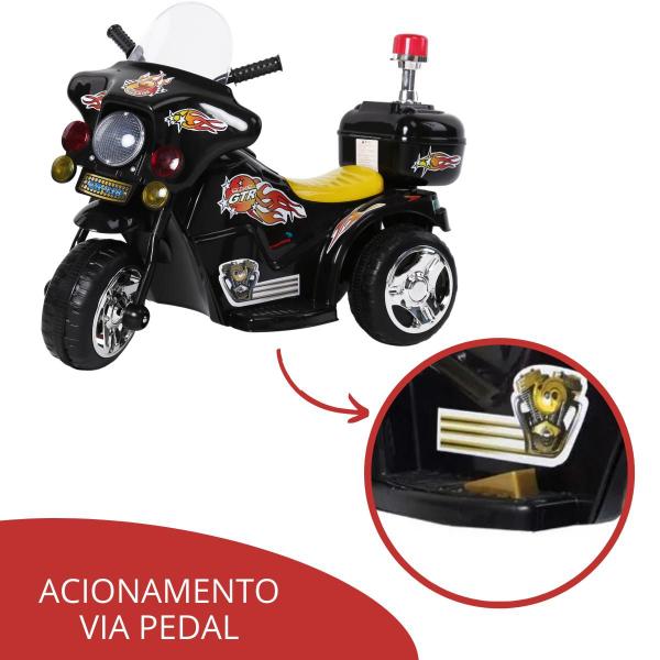 Imagem de Mini Moto Elétrica Infantil Polícia com Sirene Buzina e Farol