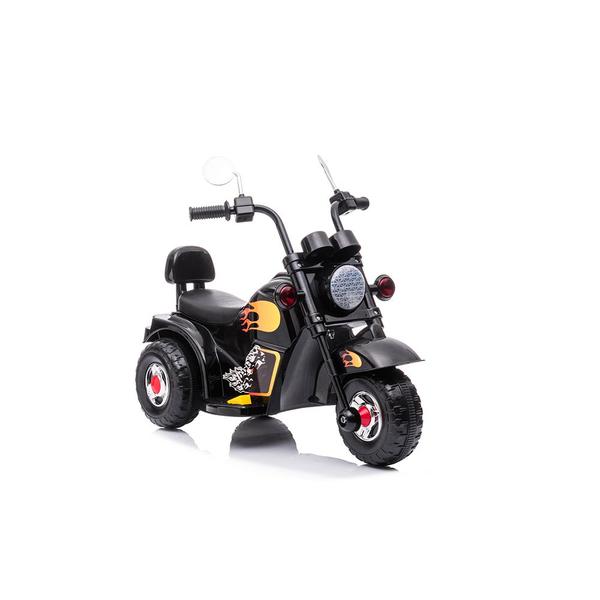 Imagem de Mini Moto Elétrica Infantil Preta Bateria 6V Estilo Harley 