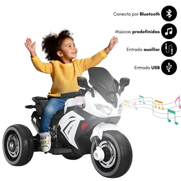 Imagem de Mini Moto Elétrica Infantil Triciclo Motinha Passeio Brinquedo Bateria 6v Controle Remoto