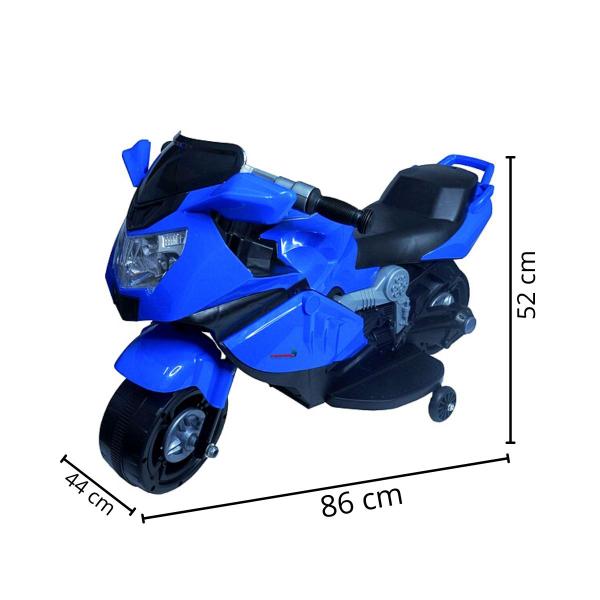 Imagem de Mini Moto Elétrica K1200 BMW Azul com Rodinhas de Apoio Bivolt 6V