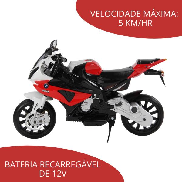 Mini Moto Elétrica Triciclo Criança Infantil Bateria 12V Bmw S1000 RR Luz Som Importway Bw-179 Imagem de Mini Moto Elétrica Triciclo Criança Infantil Bateria 12V Bmw S1000 RR Luz Som Importway Bw-179