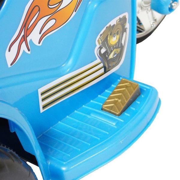 Imagem de Mini Moto Elétrica Triciclo Criança Infantil Bateria 6V Importway BW006-AZ Azul Polícia Bivolt